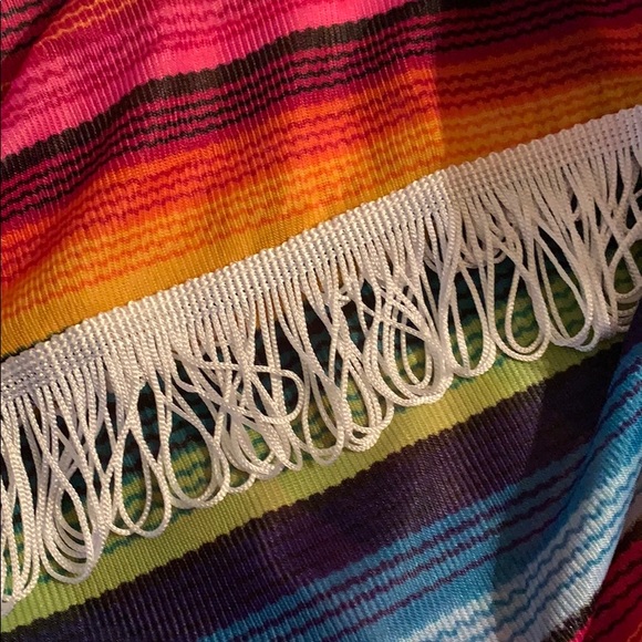 Multicolor Fiesta Mexican Serape - Picture 3 of 3